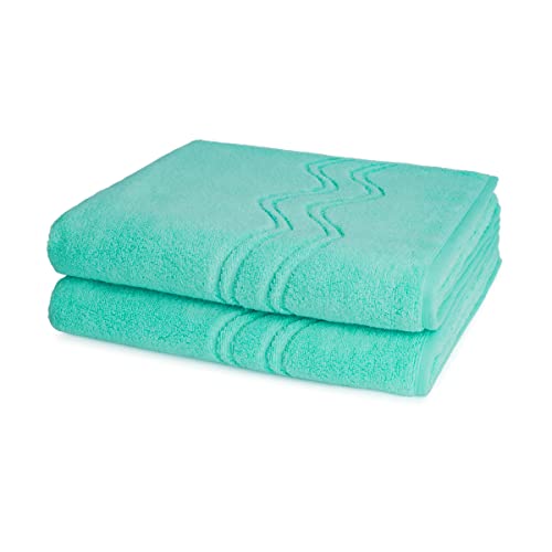 Ross - Cashmere Feeling - 2 X Duschtuch - Im Set (70 X 140cm Bleached Aqua) von Ross