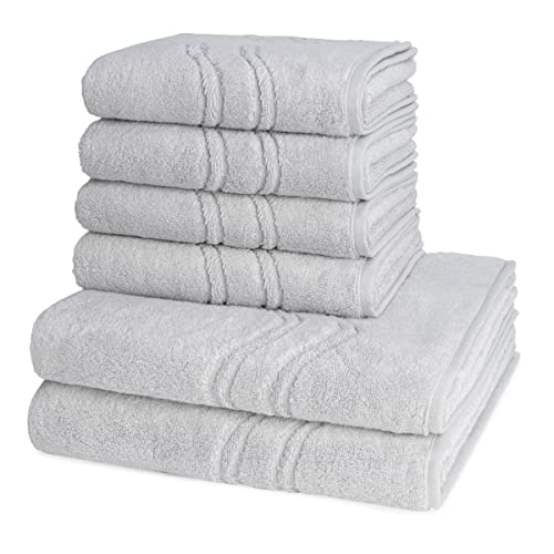 Ross - Cashmere Feeling 4 X Handtuch 2 Duschtuch im Set (6er Chrom) von Ross