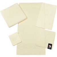 ROSS Gästehandtuch "Cashmere feeling", (Packung, 6 St.), 100% Baumwolle, mit Wellen-Bordüre, große Farbauswahl von Ross