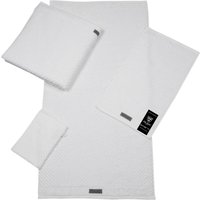 ROSS Gästehandtuch "Smart", (6 St.), Uni-Rippe mit Velourslabel von Ross