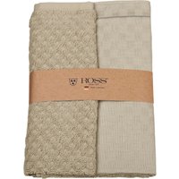 ROSS Geschirrtuch "2er Set 908, 1 Geschirrtuch + 1 Küchenfrottiertuch in einer Banderole", (Set, 2 tlg., 1x 50x70 cm + 1x 50x50 cm), Zwirn Halbleinen Geschirrtuch + Küchenfrottiertuch aus 100% Baumwolle von Ross