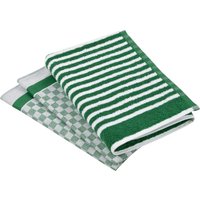 ROSS Geschirrtuch "Exclusiv" 1x Küchen-Frottiertuch (Streifen) und 2 Geschirrtücher (Karodesign) von Ross