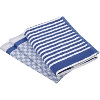 ROSS Geschirrtuch "Exclusiv" 1x Küchen-Frottiertuch (Streifen) und 2 Geschirrtücher (Karodesign) von Ross