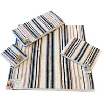 ROSS Saunatuch "Multicolor", (Packung, 1 St.), mit Streifen und gesticktem ROSS-Emblem von Ross