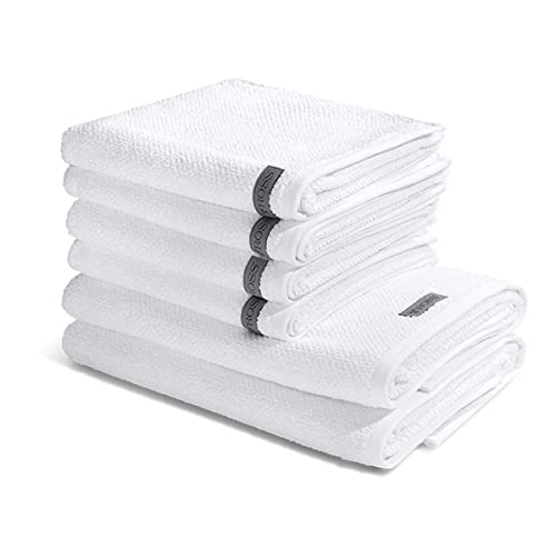 Ross - Selection - Organic Cotton - 4 X Handtuch 2 X Duschtuch - im Set (6er Set Weiß) von Ross
