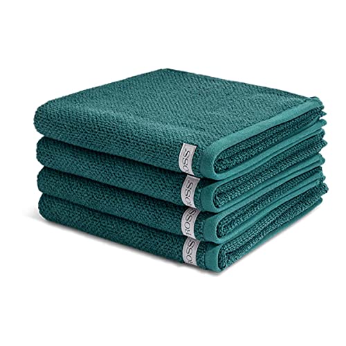 Ross - Selection - Organic Cotton - 4 X Handtuch - im Set (50 X 100cm Moosgrün) von Ross