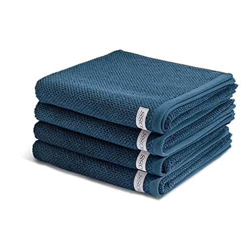 Ross - Selection - Organic Cotton - 4 X Handtuch - im Set (50 X 100cm Nachtblau) von Ross