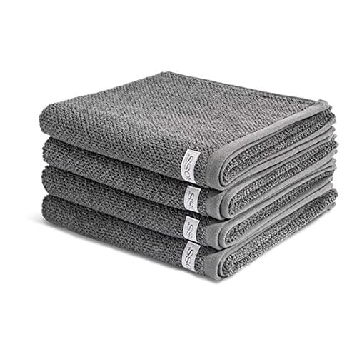 Ross - Selection - Organic Cotton - 4 X Handtuch - im Set (50 X 100cm Schiefer) von Ross