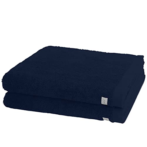 Ross - 2 teiliges Frottier-Set - Sinfonie (2 X Duschtuch im Set) - 500 g/m2 - Baumwolle - Walkfrottee - saugstark - weich und flauschig - Denim von Ross