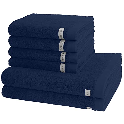 Ross - Sinfonie - 4 X Handtuch 2 X Duschtuch - im Set (6er Set Denim) von Ross