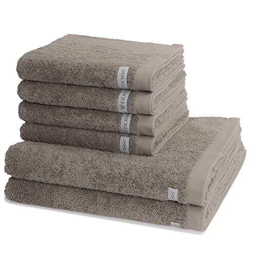 Ross - Sinfonie - 4 X Handtuch 2 X Duschtuch - im Set (6er Set Taupe) von Ross