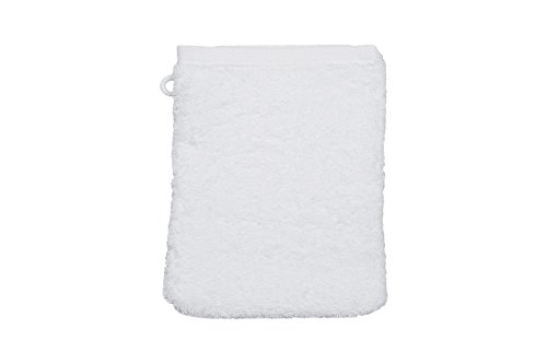 ROSS - Vita - - Uni-Walk-Frottier Ware mit Bestickung in weiss (16x22 cm Waschhandschuh) von Ross