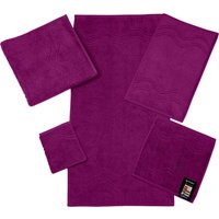 ROSS Waschhandschuh "Cashmere feeling", (Packung, 6 St.), mit Wellen-Bordüre von Ross