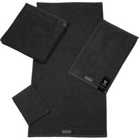 ROSS Waschhandschuh "Smart", (6 St.), Uni-Rippe mit Velourslabel von Ross