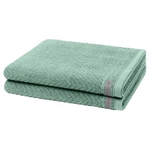 Ross - 2 teiliges Frottier-Set - Smart (2 X Duschtuch im Set) - 520 g/m2 - Baumwolle - Frottee - saugstark - weich und flauschig - Schilf von Ross