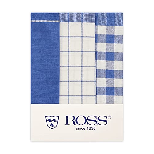 Ross 3er Pack Baumwoll-Geschirrtuch 1605 blau, 50x70 cm von Ross