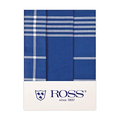 Ross 3er Pack Baumwoll-Geschirrtücher 1837 blau, 3- Pack 50x70 cm von Ross