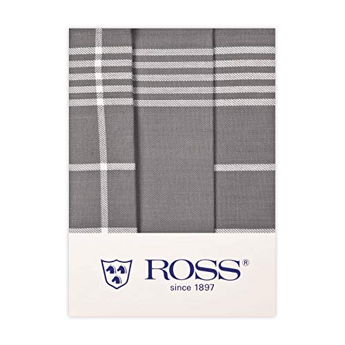 Ross 3er Pack Baumwoll-Geschirrtücher 1837 grau, 3- Pack 50x70 cm von Ross