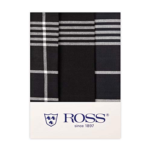 Ross - Geschirrtücher - 1837-3er-Pack (50 x 70cm Schwarz) von Ross