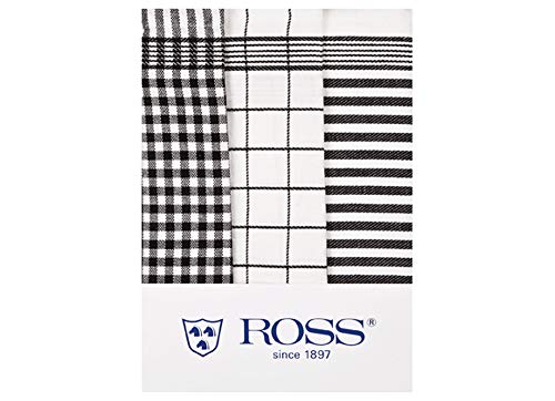 Ross 3er Pack Baumwoll - Geschirrtücher Größe 50 x 70 cm in 6 (schwarz) von Ross