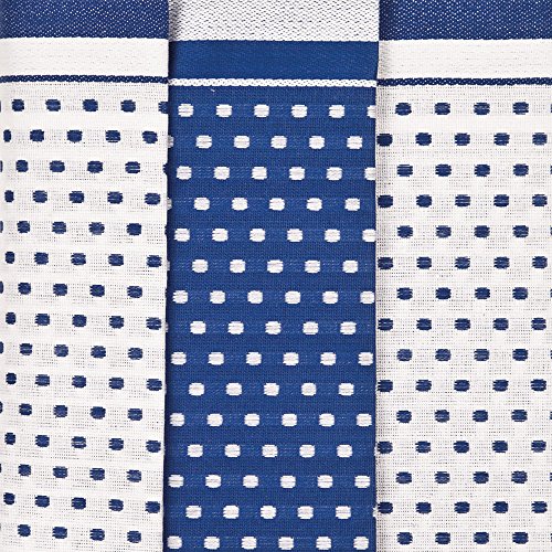 Ross 3er Pack Baumwoll-Geschirrtücher Points 1731 blau 50x70 cm von Ross