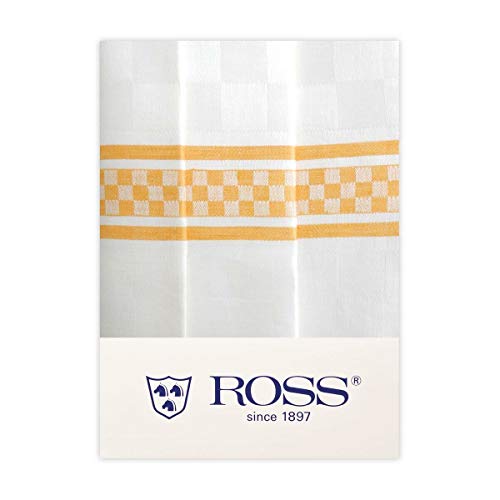 Ross 3er Pack Reinleinen-Geschirrtücher Exquisit gelb, 60x80 cm von Ross