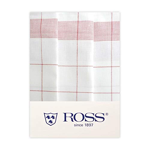 Ross 3er Pack Zwirn Halbleinen Geschirrtücher Fadenkaro rot, 50x70 cm von Ross