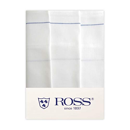 Ross 3er Pack Zwirn Halbleinen Geschirrtücher Kellnertuch blau, 45x65 cm von Ross