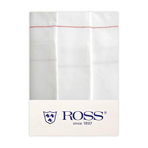 Ross 3er Pack Zwirn Halbleinen Geschirrtücher Kellnertuch rot, 45x65 cm von Ross