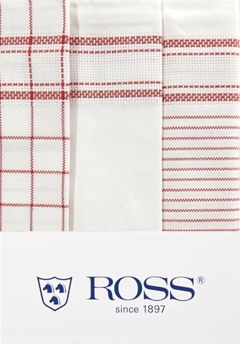 Ross - Baumwolle - 3 X Geschirrtücher im Set (Rot) von Ross