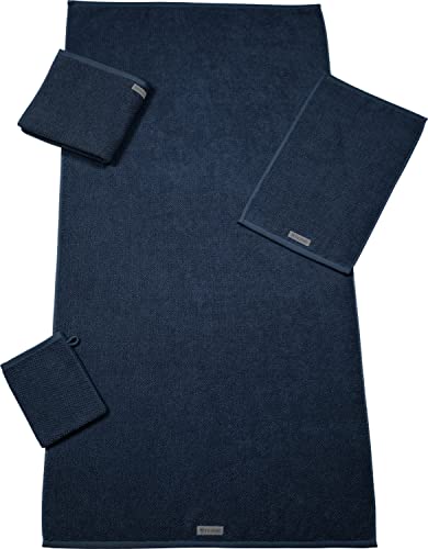 Ross Bio-Baumwoll Handtücher Selection Nachtblau, Duschtuch 70x140 cm von Ross