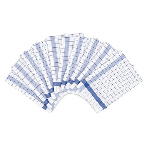 Ross - Exclusiv - 10 X Geschirrtücher - Baumwolle - Leinen - im Set (Blau) von Ross