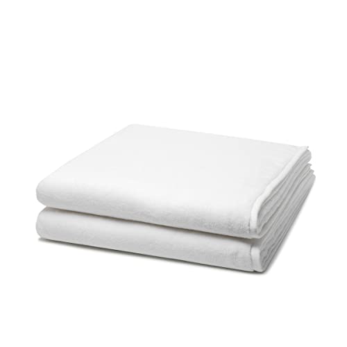 Ross - 2 teiliges Frottier-Set - Sensual Skin (2 X Duschtuch im Set) - 500 g/m2 - Baumwolle - Walkfrottee - saugstark - weich und flauschig - Weiß von Ross