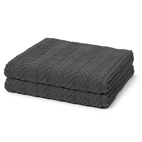 Ross - Sensual Skin - 2 X Duschtuch im Set - 2er Pack (75 X 140cm Anthrazit) von Ross