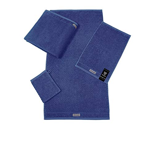 Ross Uni-Rippe Handtücher Smart Royalblau, Gästetuch 30x50 cm von Ross