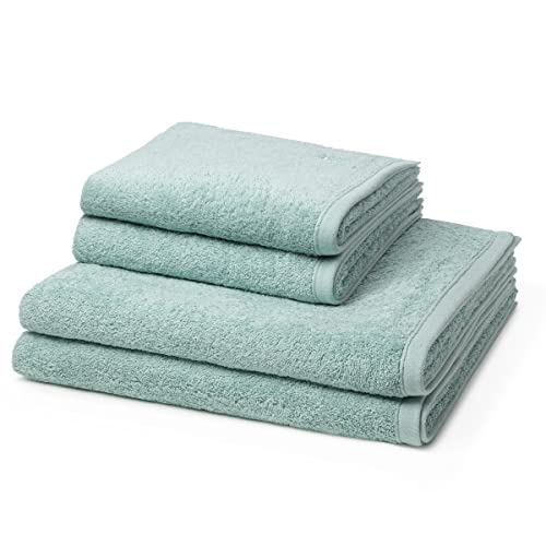 Ross - 4 teiliges Frottier-Set - Vita (2 X Handtuch 2 X Duschtuch im Set) - 520 g/m2 - Baumwolle - Walkfrottee - saugstark - weich und flauschig - Jade von Ross