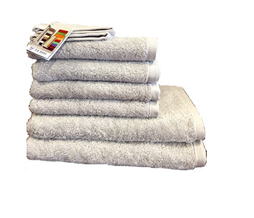 Ross Vita 4004-80 Silber Set Angebot: 4X Handtuch 50x100 cm und 2X Duschtuch 70x140 cm + GRATIS 2X Waschhandschuhe Ross Silber dazu! von Ross