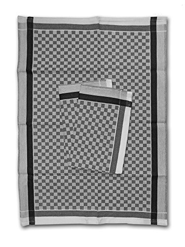 ZW-HL-Geschirrtücher-50x70 cm; Karo, schwarz ZW-HL-Geschirrtücher-50x70 cm; Karo, schwarz von Ross