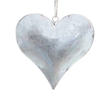 Rost Deko EIN Metall Hänger. Herz aus Zinkblech. Zink Herzhänger. Zinkherz. Farbe Silber. 13 cm. Rost Deko EIN Metall Hänger. Herz aus Zinkblech. Zink Herzhänger. Zinkherz. Farbe Silber. 13 cm. von Rost Deko