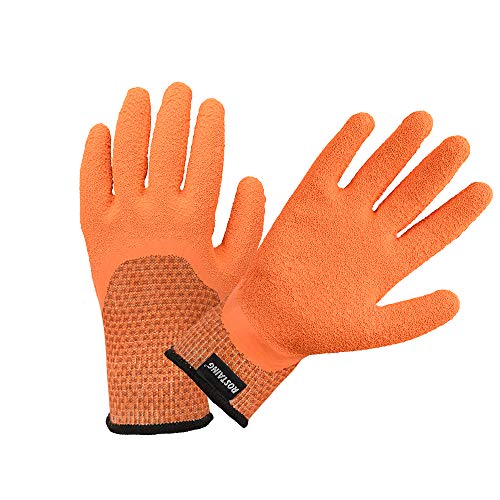 Rostain Sichtbare Gartenhandschuhe, wasserdicht, Latex, sichtbar, Orange Größe 10 von ROSTAING