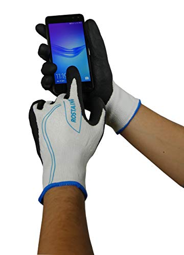 Rostaing MAXSTRONG.H-IT10 Handschuh Serie Touch für Herren, große Arbeiten, schnittfest, mit Touchscreen, schwarz/weiß, 26 x 12 x 1,2 cm von ROSTAING