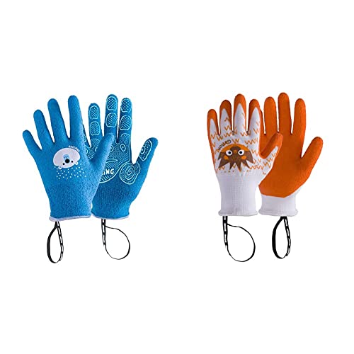 Rostaing prosper-it3 – 6 Handschuhe, türkis, 21.3 x 10,5 x 2 cm & Gartenhandschuhe für Kinder, Gaston – Paar Gartenhandschuhe und Heimwerkerhandschuhe – für kleine und zarte Hände von ROSTAING