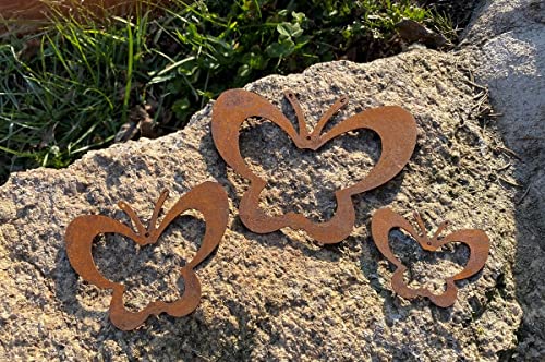 3tlg. Edelrost Schmetterlinge offene Form Fensterschmuck Garten Dekoration Rost Hänger 3tlg. Edelrost Schmetterlinge offene Form Fensterschmuck Garten Dekoration Rost Hänger von Rostalgie