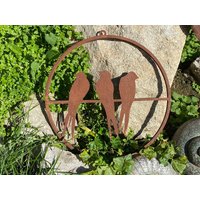 Edelrost 3 Vögel Sitzend Im Ring - Durchmesser 38 cm Edelrost 3 Vögel Sitzend Im Ring - Durchmesser 38 cm von Rostalgie
