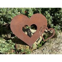 Edelrost Herz Doppelt Mit Schraube 19 X 14 cm Für Holz Gartendeko Geschenk Edelrost Herz Doppelt Mit Schraube 19 X 14 cm Für Holz Gartendeko Geschenk von Rostalgie