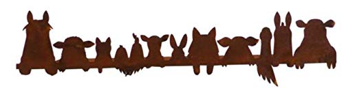 Rostalgie Edelrost Kantenfigur Tiere 50 x 12 cm Garten Dekoration Tierfiguren von Rostalgie