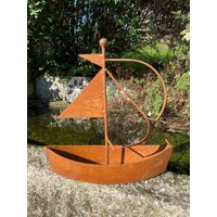 Edelrost Mini Segelboot - Höhe 28 cm von Rostalgie