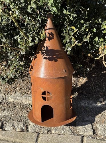 Edelrost Turm klein mit Hülse und Stab - Höhe 50 cm von Rostalgie