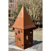 Edelrost Windlicht Haus Mit Spitzem Dach - Höhe 62 cm Edelrost Windlicht Haus Mit Spitzem Dach - Höhe 62 cm von Rostalgie