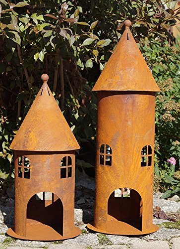 Edelrost Windlicht Turm groß 58 cm Gartendekoration Leuchtturm 1 STÜCK: Turm groß von Rostalgie